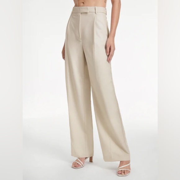 Commense High Waisted Relaxed Fit Wide Leg Dress Pants - Picture 1 of 4